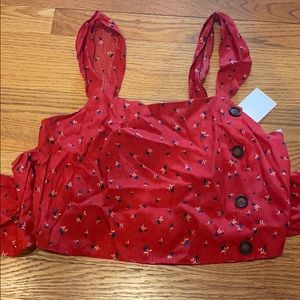 Red crop top